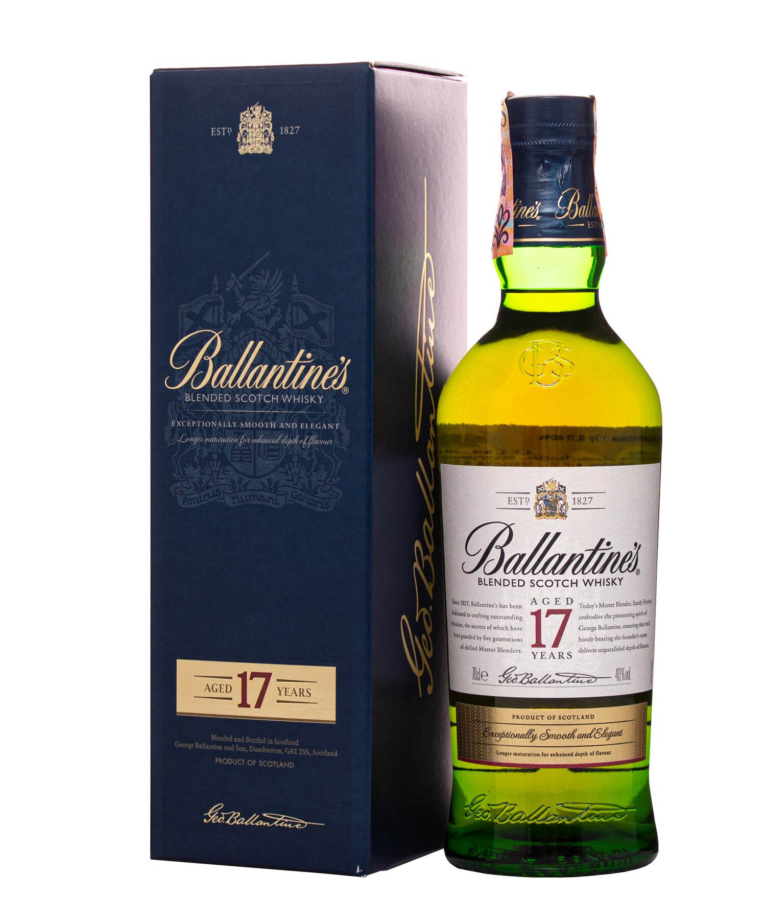 Ballantines 17 ročná 40% 0,7 l (čistá fľaša)