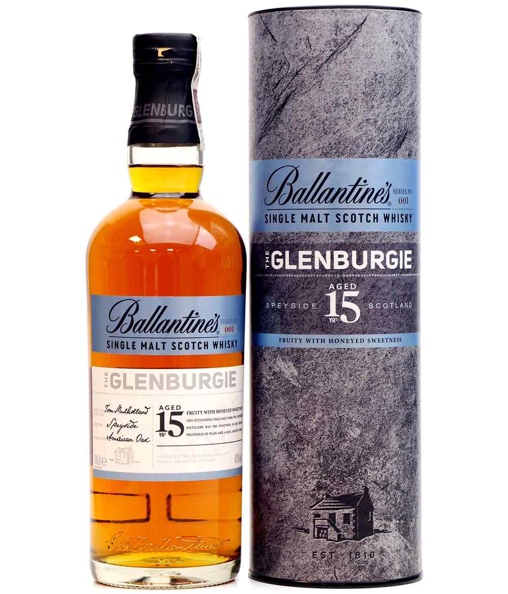 Ballantines The Glenburgie 15 ročná 40% 0,7 l (darčekové balenie kazeta)